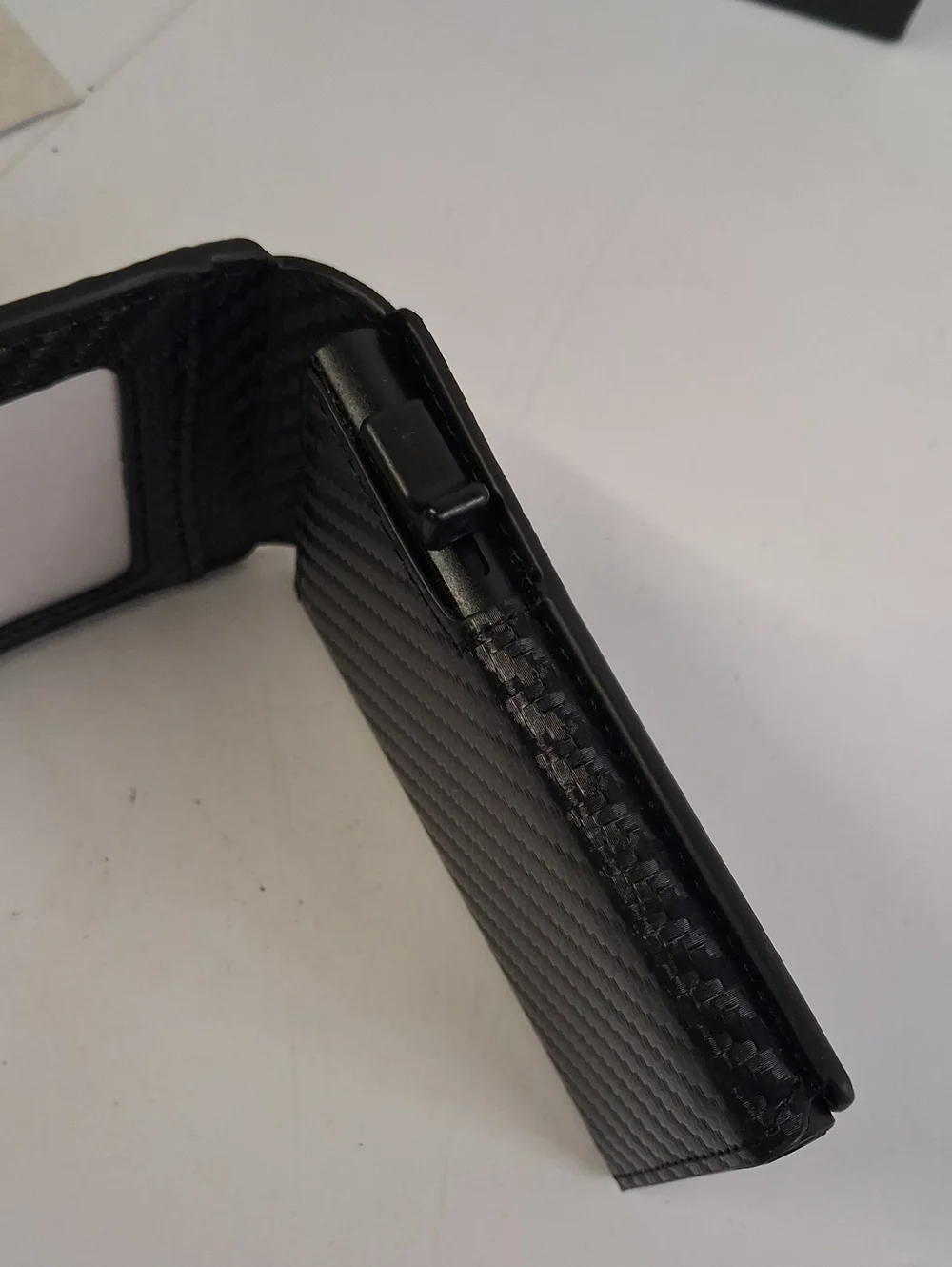 NWT Mens SOUL Black Carbon Fiber Card Holder Wallet